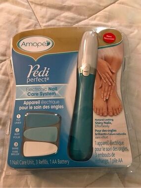 AMOPE Pedi Perfect Electronic Nail Care System - Teal/White